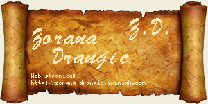 Zorana Drangić vizit kartica